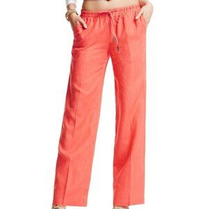 Marciano linen pants in orange